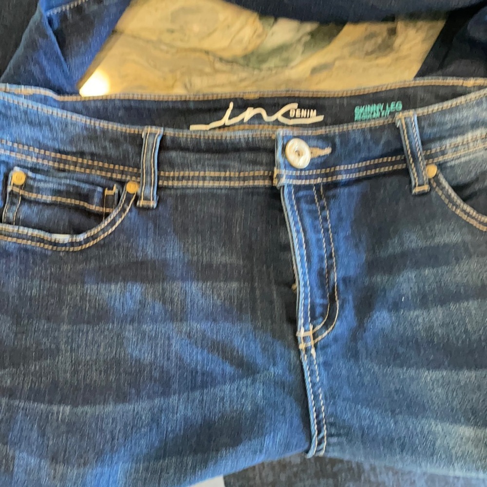 INC Jeans Skinny Leg Regular Fit Denim Blue 6 HI.
